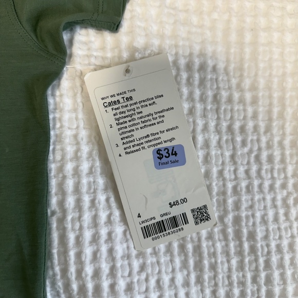 Lululemon Cates T-Shirt Cropped. Size 4. NWT - Picture 4 of 4